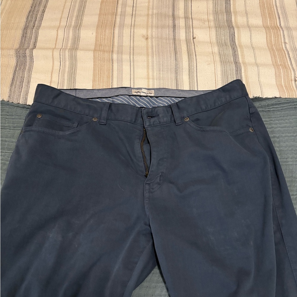 Peter Millar Striped Blue Trousers